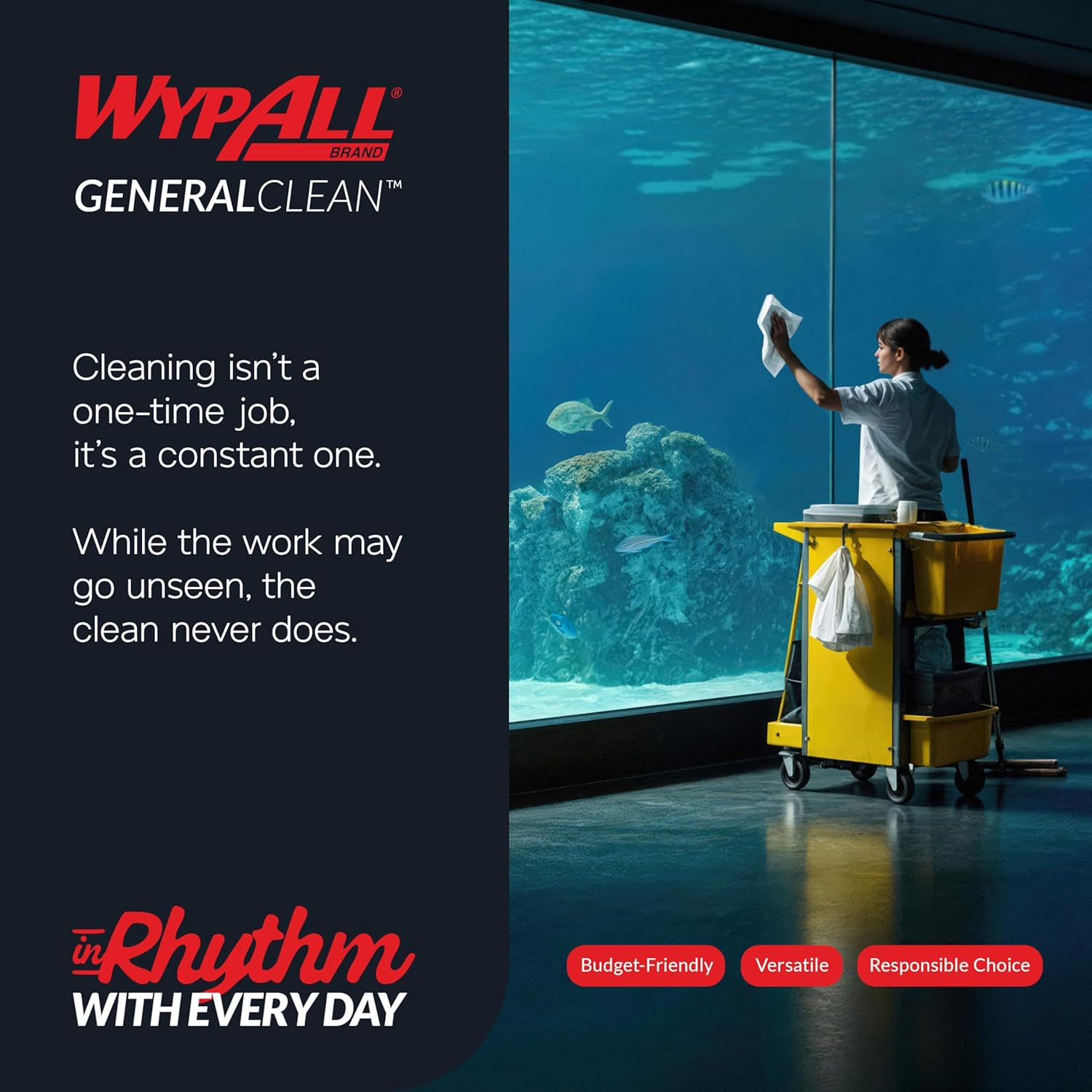 GeneralClean L30 Cloths Heavy Duty Cleaning Wipes (05812), Quarterfold, Strong and Soft Bulk Paper Wipers, White (12 Packs of 90 Sheets, 1,080 Sheet Total)