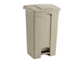 Step On Plastic Trash Can with Foot Pedal, 23 Gallon Garbage Can for Kitchen, Indoor or Outdoor Use, Hands Free, Tan